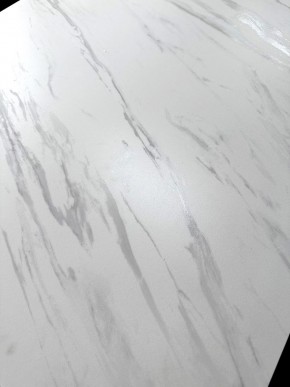 Стол MATERA 160 MARBLES KL-99 Белый мрамор матовый, итальянская керамика/ черный каркас, ®DISAUR в Качканаре - kachkanar.mebel24.online | фото 3
