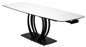 Стол MATERA 160 MARBLES KL-99 Белый мрамор матовый, итальянская керамика/ черный каркас, ®DISAUR в Качканаре - kachkanar.mebel24.online | фото 8
