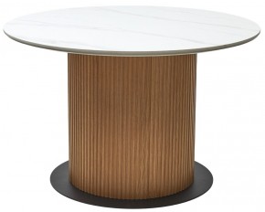 Стол MESA D120 цвет БЕЛЫЙ МРАМОР M326 / Каркас OAK, ®DISAUR в Качканаре - kachkanar.mebel24.online | фото 9