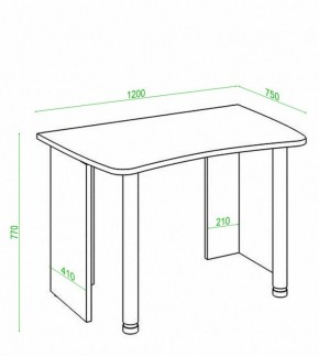 Стол офисный Домино Лайт СКЛ-Софт120 в Качканаре - kachkanar.mebel24.online | фото 2