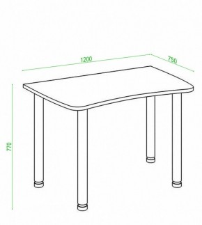 Стол офисный Домино Лайт СКЛ-Софт120МО в Качканаре - kachkanar.mebel24.online | фото 2