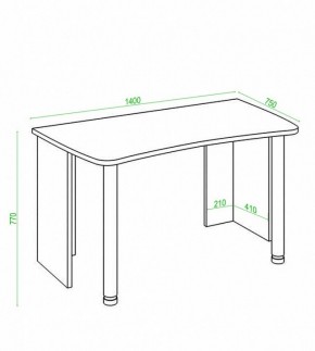 Стол офисный Домино Лайт СКЛ-Софт140 в Качканаре - kachkanar.mebel24.online | фото 2