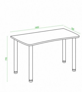 Стол офисный Домино Лайт СКЛ-Софт140МО в Качканаре - kachkanar.mebel24.online | фото 2