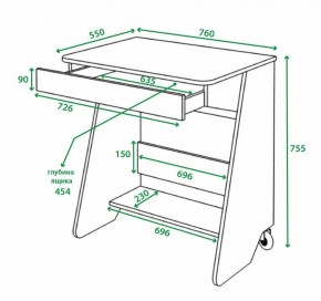 Стол письменный Домино СК-7 в Качканаре - kachkanar.mebel24.online | фото 2