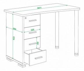 Стол письменный Домино СКМ-50 в Качканаре - kachkanar.mebel24.online | фото 6