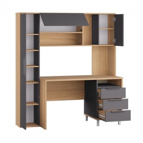 Стол рабочий 12.95 N Комфорт (Дуб сонома, Темно - серый U2601) в Качканаре - kachkanar.mebel24.online | фото 2