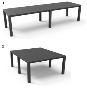 Стол раскладной Джули (Julie Double table 2 configurations) Графит в Качканаре - kachkanar.mebel24.online | фото 1