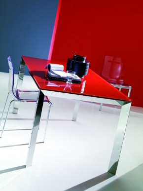 Стол SIRIO (42,38G) 110/150х75хН75 см (G093 LEGS/ M089 FRAME/C152 черн глянц ст) в Качканаре - kachkanar.mebel24.online | фото