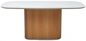 Стол TAMPA 180 цвет БЕЛЫЙ МРАМОР M326, керамика / Каркас OAK, ®DISAUR в Качканаре - kachkanar.mebel24.online | фото 9