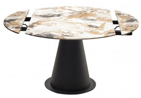 Стол TERAMO 135 GLOSS GRAND JADE SOLID CERAMIC, керамика, поворотн.механизм / Черный каркас, ®DISAUR в Качканаре - kachkanar.mebel24.online | фото 14