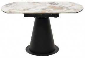Стол TERAMO 135 GLOSS GRAND JADE SOLID CERAMIC, керамика, поворотн.механизм / Черный каркас, ®DISAUR в Качканаре - kachkanar.mebel24.online | фото 16