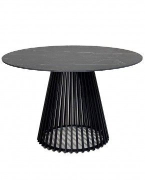 Стол TERNI 120 MATT BLACK MARBLE SOLID CERAMIC Черный мрамор матовый, керамика /Черн.каркас, ®DISAUR в Качканаре - kachkanar.mebel24.online | фото 3