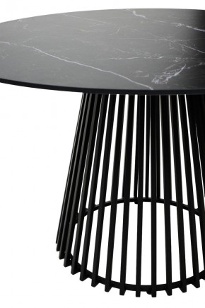 Стол TERNI 120 MATT BLACK MARBLE SOLID CERAMIC Черный мрамор матовый, керамика /Черн.каркас, ®DISAUR в Качканаре - kachkanar.mebel24.online | фото 5
