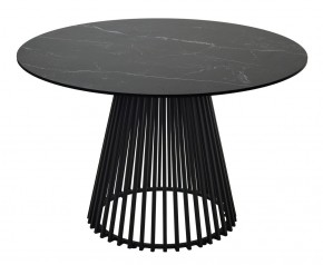 Стол TERNI 120 MATT BLACK MARBLE SOLID CERAMIC Черный мрамор матовый, керамика /Черн.каркас, ®DISAUR в Качканаре - kachkanar.mebel24.online | фото 8