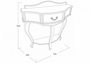 Стол туалетный Джульетта в Качканаре - kachkanar.mebel24.online | фото 2