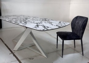 Стол VICENZA 220 BULGARI WHITE, керамика / белый, ®DISAUR в Качканаре - kachkanar.mebel24.online | фото 4