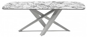 Стол VICENZA 220 BULGARI WHITE, керамика / белый, ®DISAUR в Качканаре - kachkanar.mebel24.online | фото 8