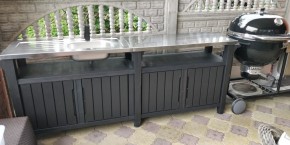 Столик для барбекю 415 Л (Unity Chef 415 L) графит в Качканаре - kachkanar.mebel24.online | фото 1