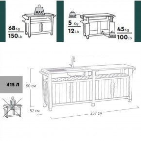 Столик для барбекю 415 Л (Unity Chef 415 L) графит в Качканаре - kachkanar.mebel24.online | фото 2