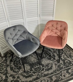 Стул BREEZE BLUVEL-14 GREY, велюр / черный каркас М-City в Качканаре - kachkanar.mebel24.online | фото 3