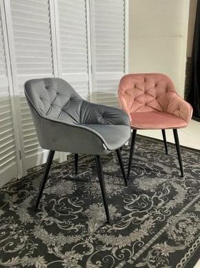 Стул BREEZE BLUVEL-14 GREY, велюр / черный каркас М-City в Качканаре - kachkanar.mebel24.online | фото 4