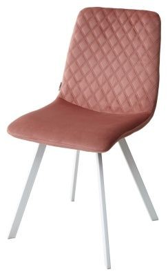 Стул DAIQUIRI BLUVEL-52 PINK / белый каркас, велюр М-City в Качканаре - kachkanar.mebel24.online | фото 1