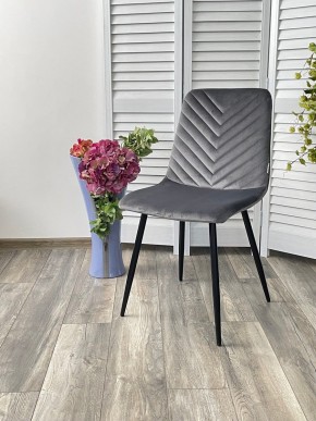 Стул DUKE BLUVEL-14 GREY, велюр / черный каркас М-City в Качканаре - kachkanar.mebel24.online | фото 4