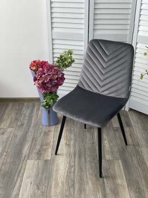 Стул DUKE BLUVEL-14 GREY, велюр / черный каркас М-City в Качканаре - kachkanar.mebel24.online | фото 5