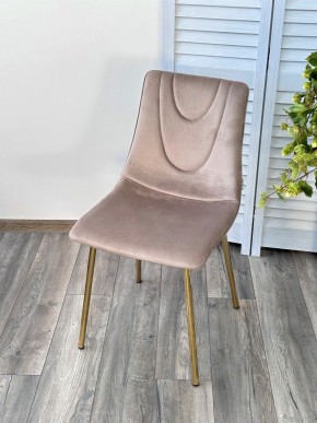 Стул ELLI BLUVEL-40 Бежевый, велюр / золотой каркас М-City в Качканаре - kachkanar.mebel24.online | фото 3