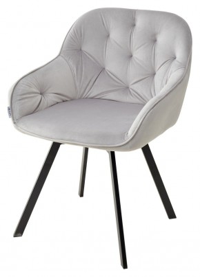 Стул GALE 360 град. поворот. BLUVEL-03 LIGHT GREY, велюр/ черный каркас, М-City в Качканаре - kachkanar.mebel24.online | фото 1