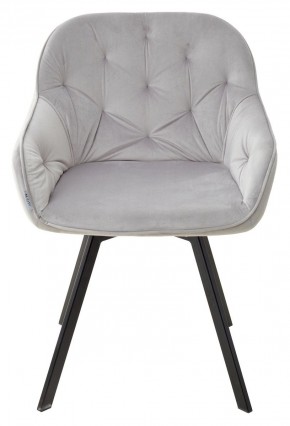 Стул GALE 360 град. поворот. BLUVEL-03 LIGHT GREY, велюр/ черный каркас, М-City в Качканаре - kachkanar.mebel24.online | фото 3