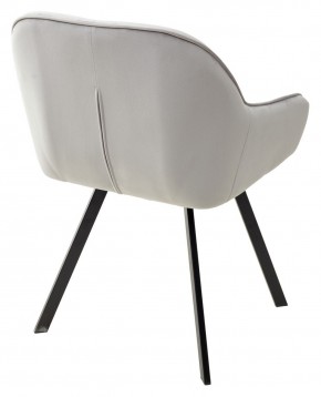 Стул GALE 360 град. поворот. BLUVEL-03 LIGHT GREY, велюр/ черный каркас, М-City в Качканаре - kachkanar.mebel24.online | фото 4