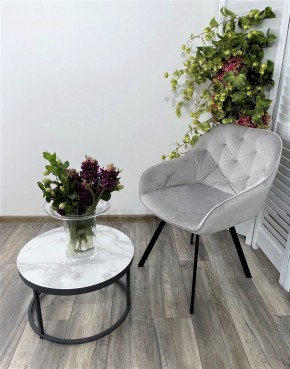Стул GALE 360 град. поворот. BLUVEL-03 LIGHT GREY, велюр/ черный каркас, М-City в Качканаре - kachkanar.mebel24.online | фото 6