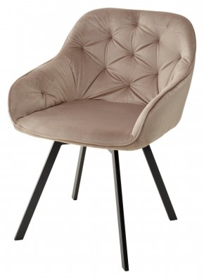 Стул GALE 360 град. поворот. BLUVEL-40 BEIGE, велюр/ черный каркас, М-City в Качканаре - kachkanar.mebel24.online | фото 1