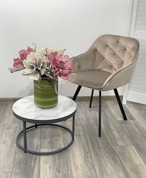 Стул GALE 360 град. поворот. BLUVEL-40 BEIGE, велюр/ черный каркас, М-City в Качканаре - kachkanar.mebel24.online | фото 2