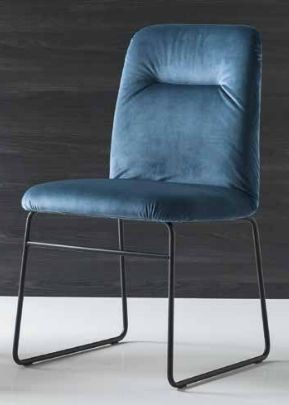 Стул GRETA CB/1904 MET.P15 MATT BLACK/ VENICE S0J OCEAN BLUE в Качканаре - kachkanar.mebel24.online | фото
