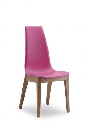 СТУЛ  SELLY, ASH WALNUT 167/ SOFT PIENO FIORE 275 FUSSIA с черн.строчкой в Качканаре - kachkanar.mebel24.online | фото