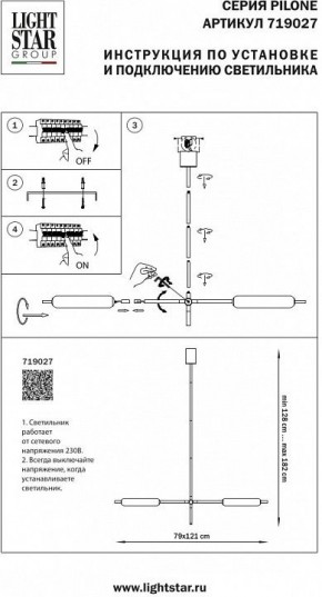 Светильник на штанге Lightstar Pilone 719027 в Качканаре - kachkanar.mebel24.online | фото 2