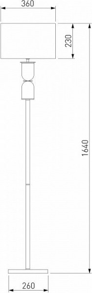 Торшер Eurosvet Caprera 01154/1 латунь в Качканаре - kachkanar.mebel24.online | фото 3