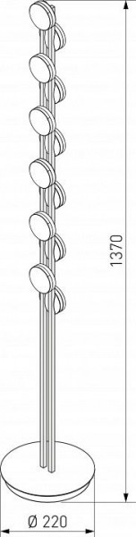 Торшер Eurosvet Tapioca 90332/12 черный в Качканаре - kachkanar.mebel24.online | фото 4