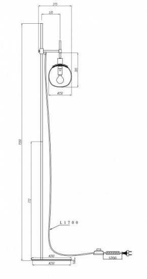 Торшер Maytoni Erich MOD221-FL-01-G в Качканаре - kachkanar.mebel24.online | фото 5