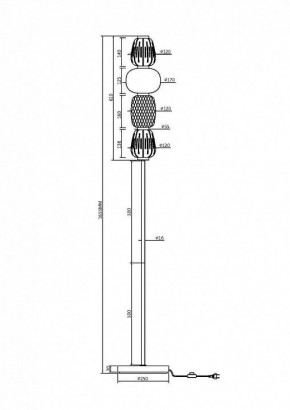 Торшер Maytoni Pattern MOD267FL-L32G3K в Качканаре - kachkanar.mebel24.online | фото 3