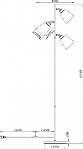 Торшер Moderli Floor V3050-3F в Качканаре - kachkanar.mebel24.online | фото 3