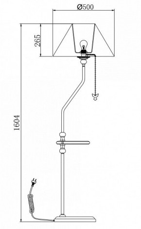 Торшер с полкой Maytoni Bouquet ARM023-FL-01-S в Качканаре - kachkanar.mebel24.online | фото 3