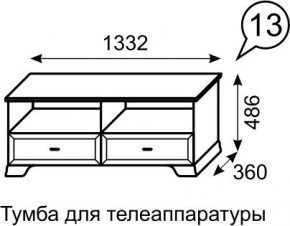 Тумба для телеаппаратуры Венеция 13 бодега в Качканаре - kachkanar.mebel24.online | фото 2