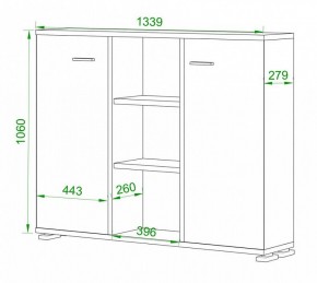 Тумба комбинированная Домино ПУ-60-3 в Качканаре - kachkanar.mebel24.online | фото 2