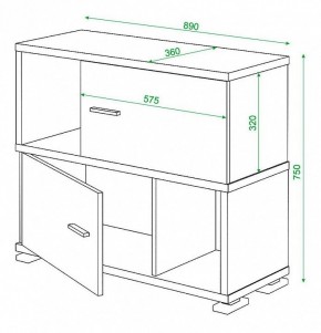 Тумба комбинированная Домино СБ-30/2 в Качканаре - kachkanar.mebel24.online | фото 3
