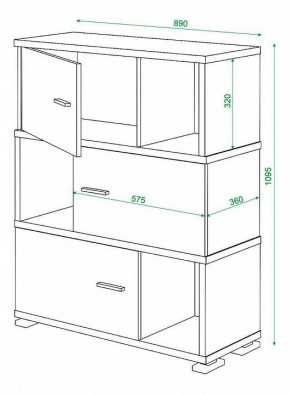 Тумба комбинированная Домино СБ-30/3 в Качканаре - kachkanar.mebel24.online | фото 2