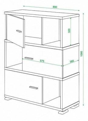 Тумба комбинированная Домино СБ-30/3 в Качканаре - kachkanar.mebel24.online | фото 3