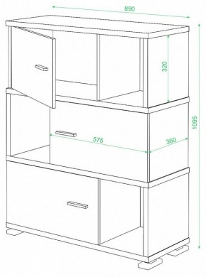 Тумба комбинированная Домино СБ-30/3 в Качканаре - kachkanar.mebel24.online | фото 2